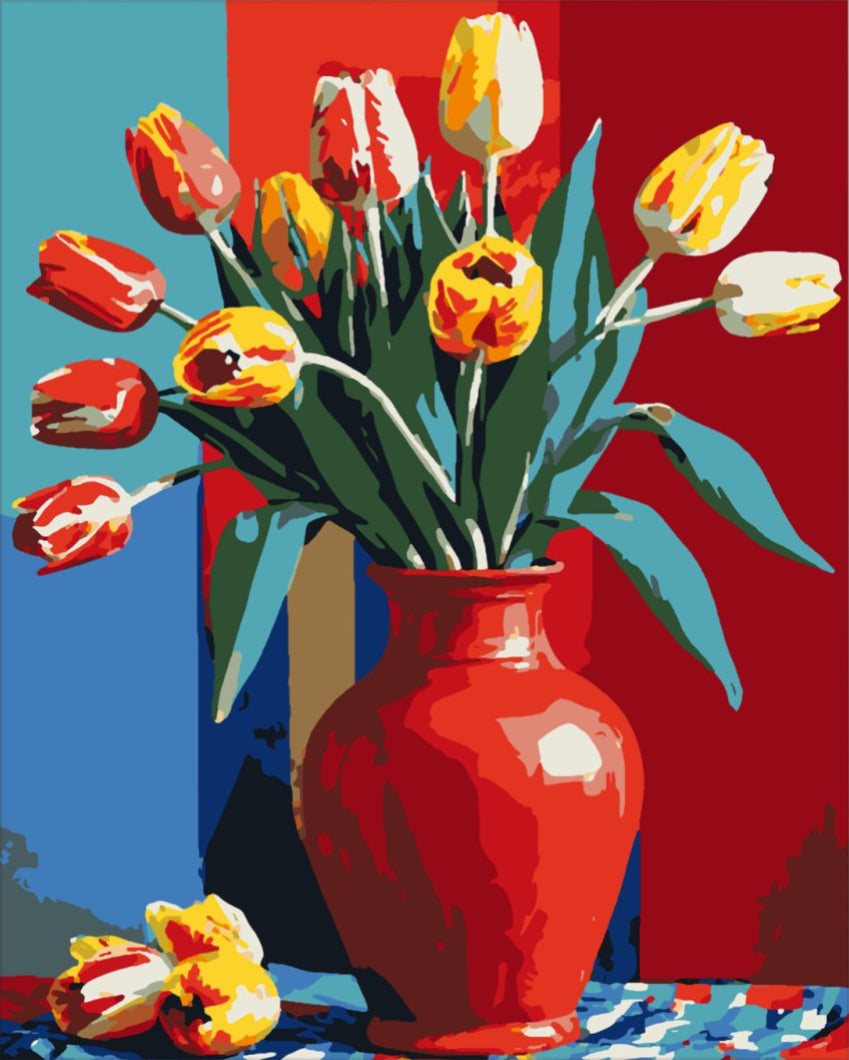 Tavaszi színorgia - számfestő készlet