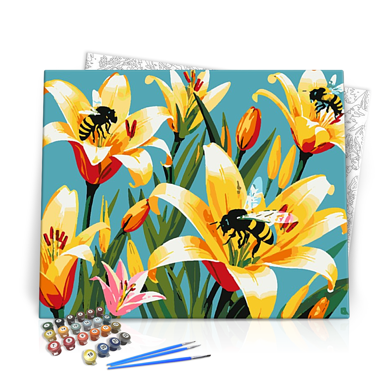 Tavaszi Virág Beporzás - húsvéti számfestő készlet