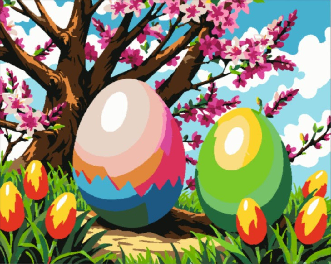 Tavaszi Virágok Között - húsvéti számfestő készlet