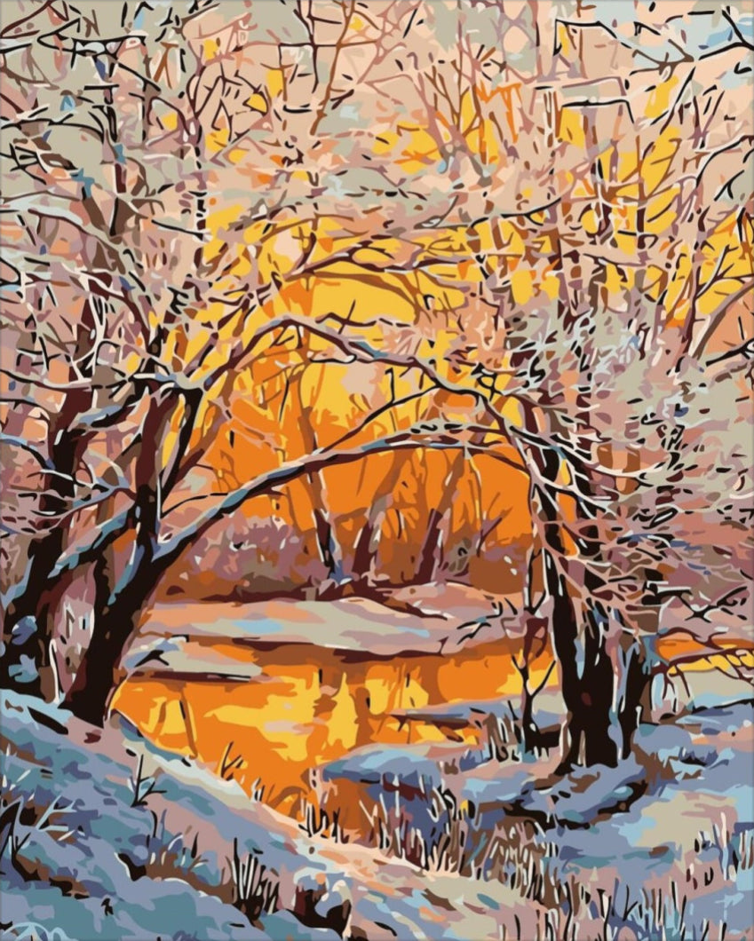 Téli Tó - számfestő készlet