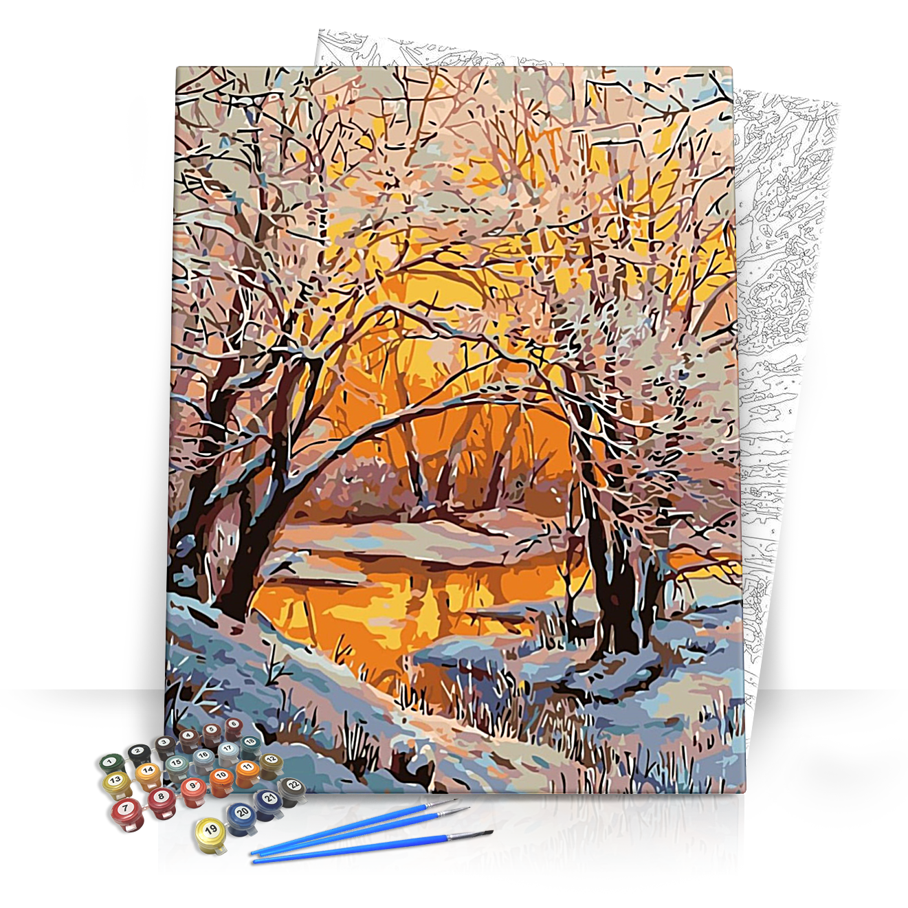 Téli Tó - számfestő készlet