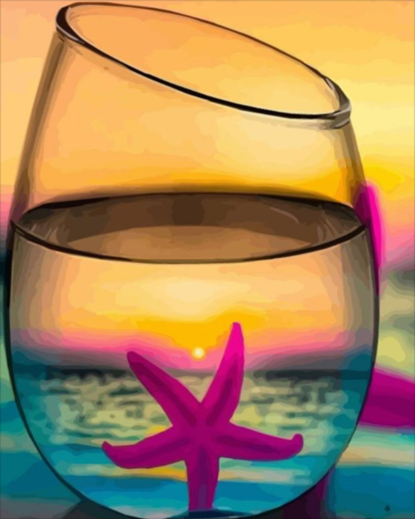 Tengericsillag - számfestő készlet