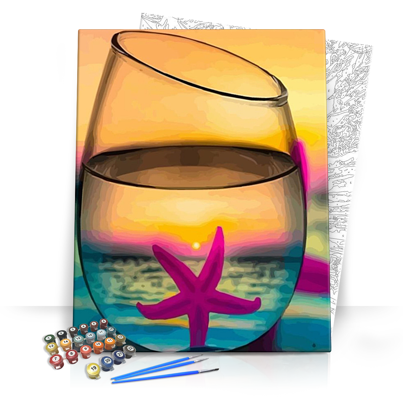 Tengericsillag - számfestő készlet