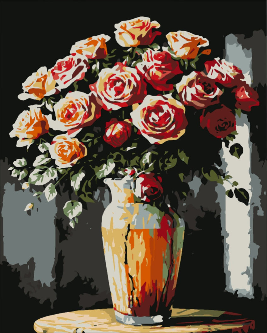 Titkos kert rózsabimbói - számfestő készlet