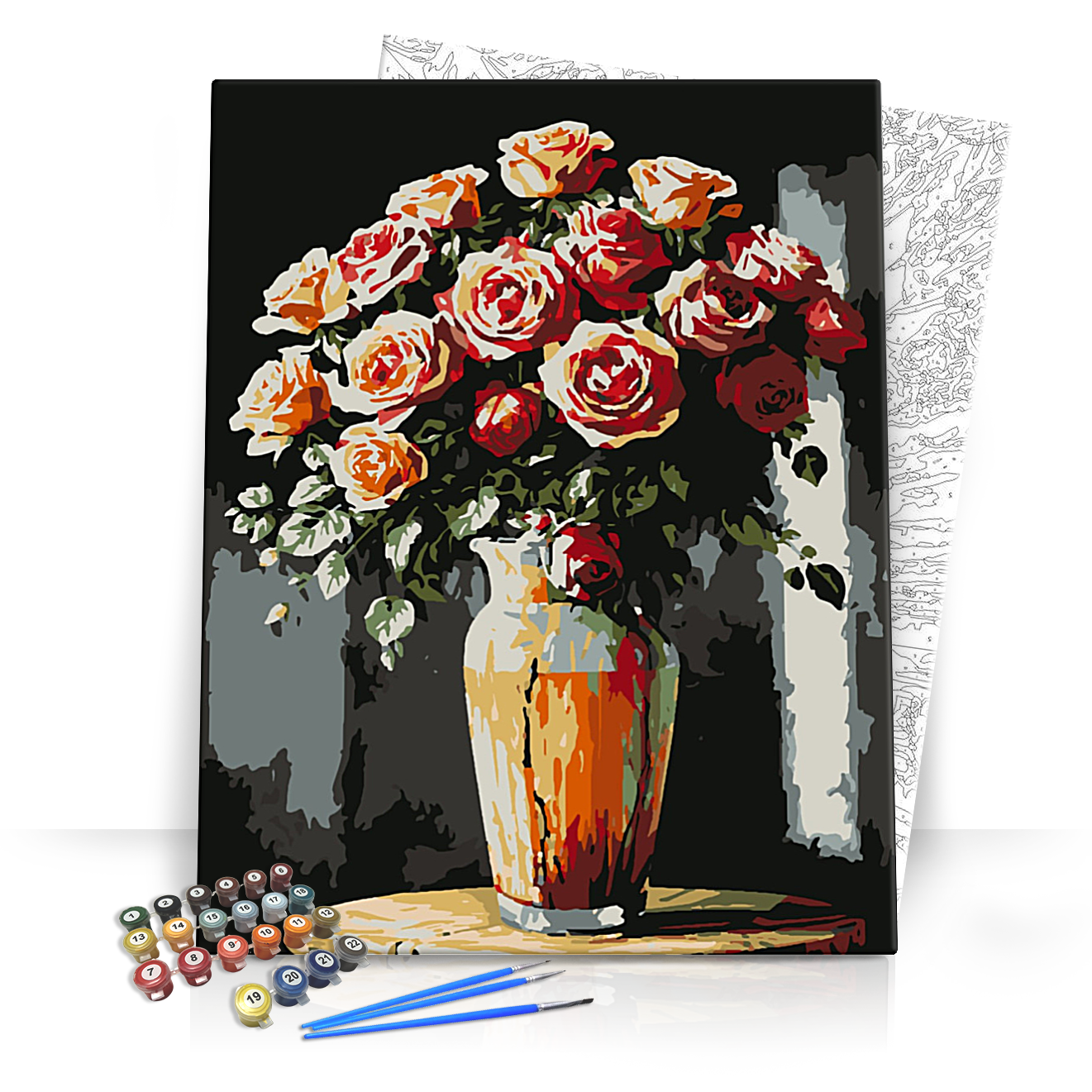 Titkos kert rózsabimbói - számfestő készlet