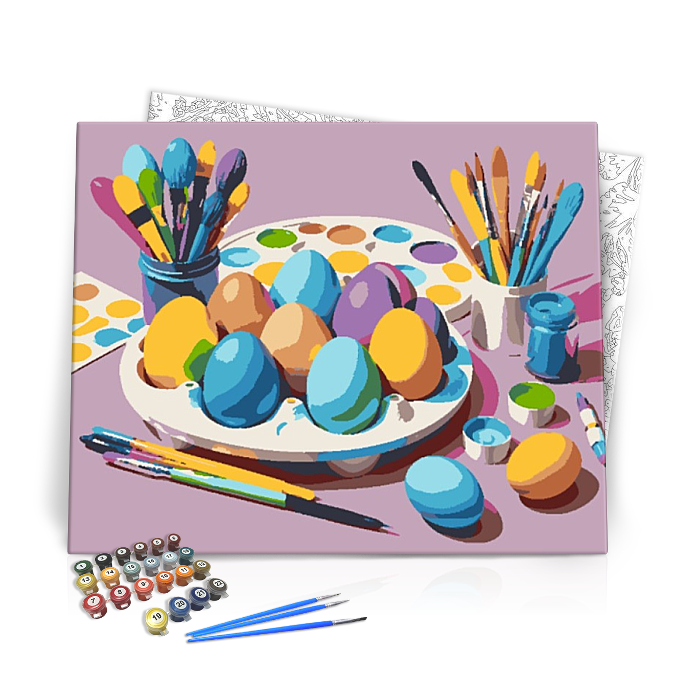 Tojásfestés - húsvéti számfestő készlet