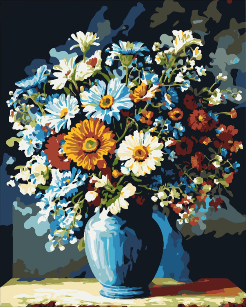 Tündöklő margaréták - számfestő készlet