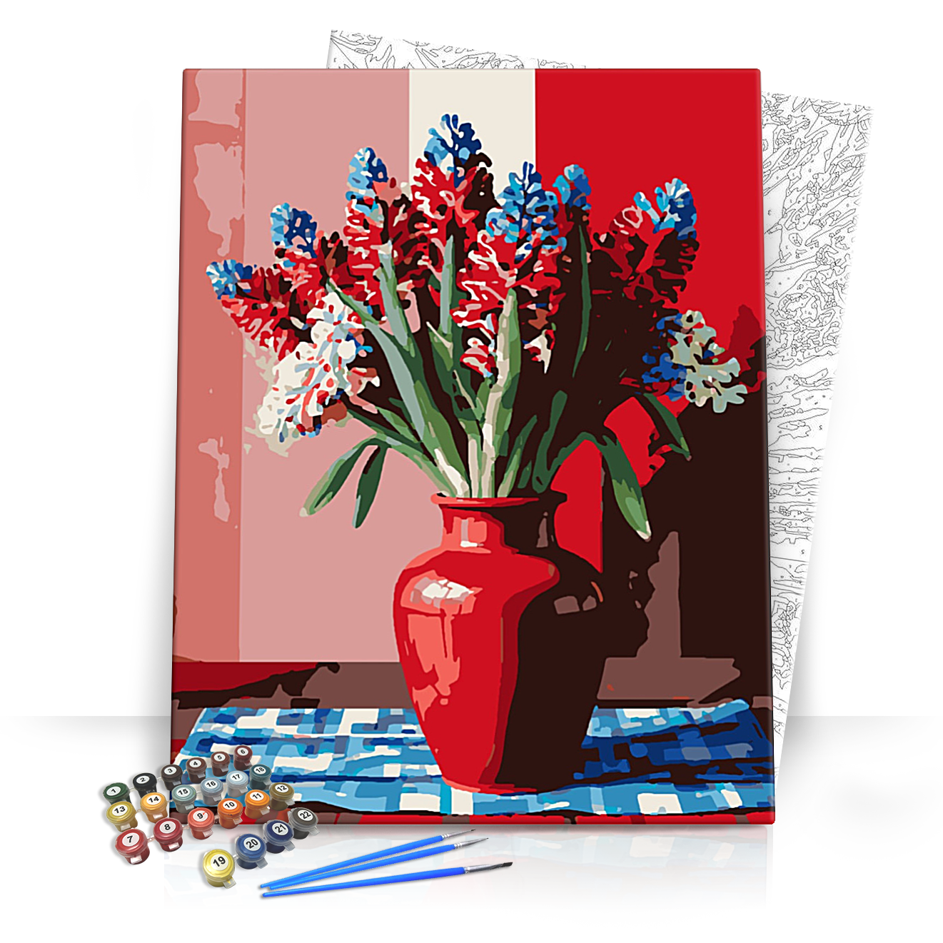 Tűz és víz jácintcsokra - számfestő készlet