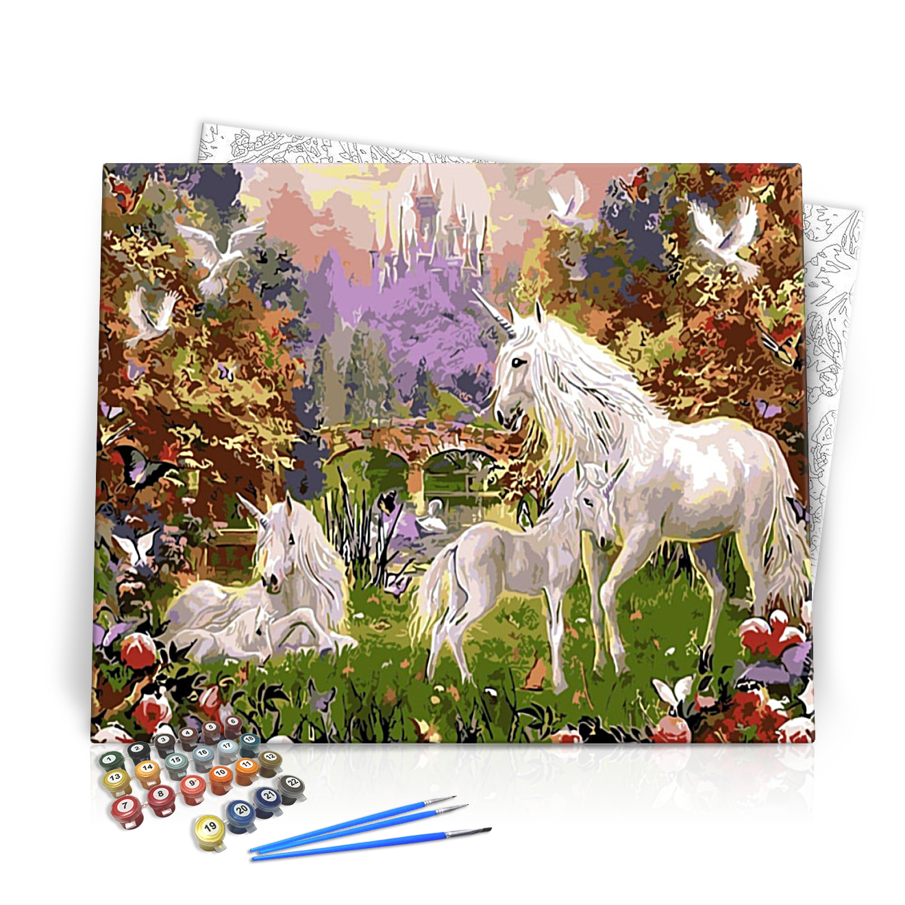 Unikornis Család - számfestő készlet