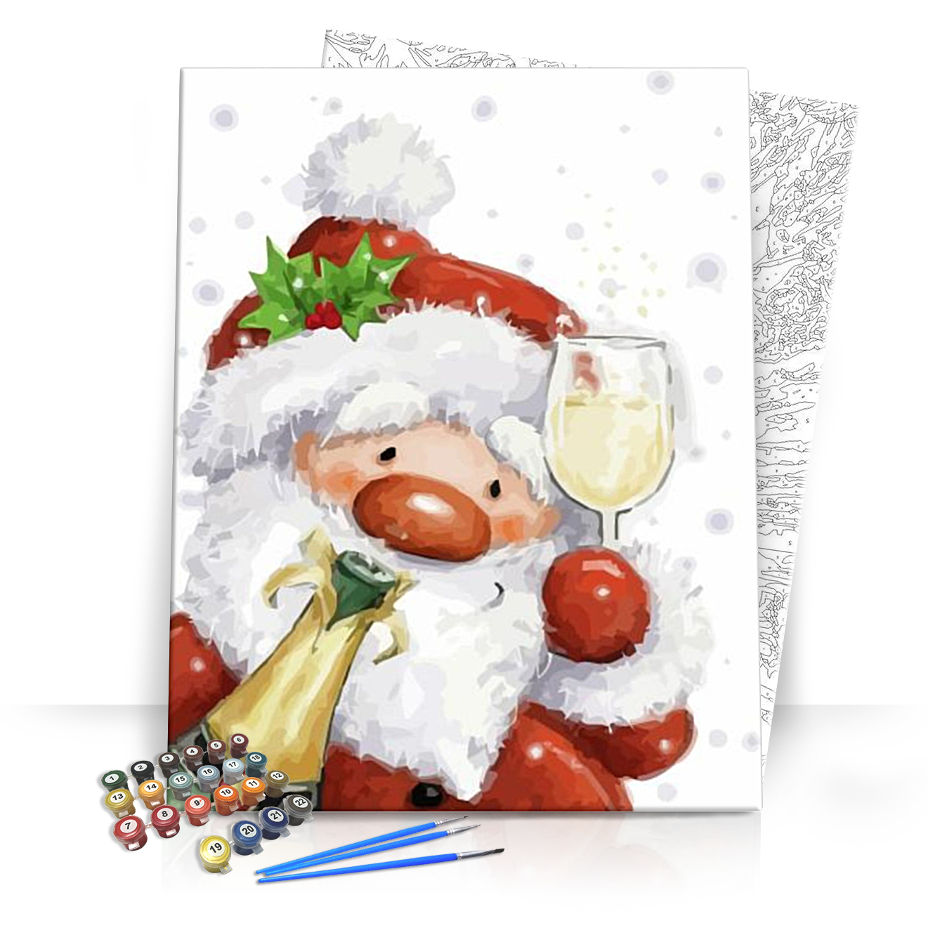 Ünnepel a télapó - számfestő készlet