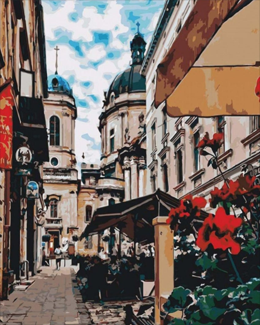 Utcakép - számfestő készlet