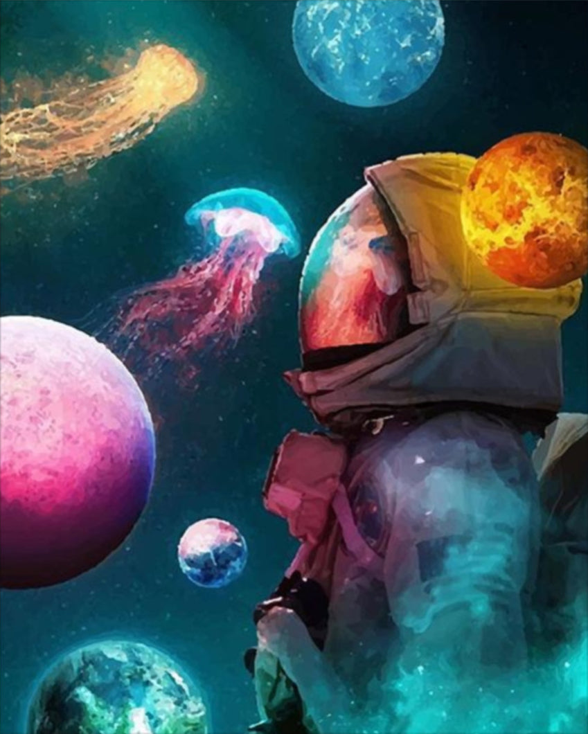 Varázslatos űr - számfestő készlet