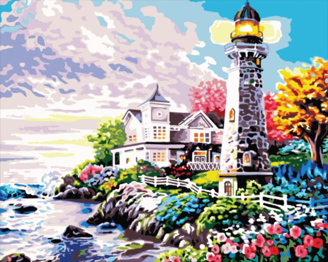 Világítótorony a Kertben - számfestő készlet