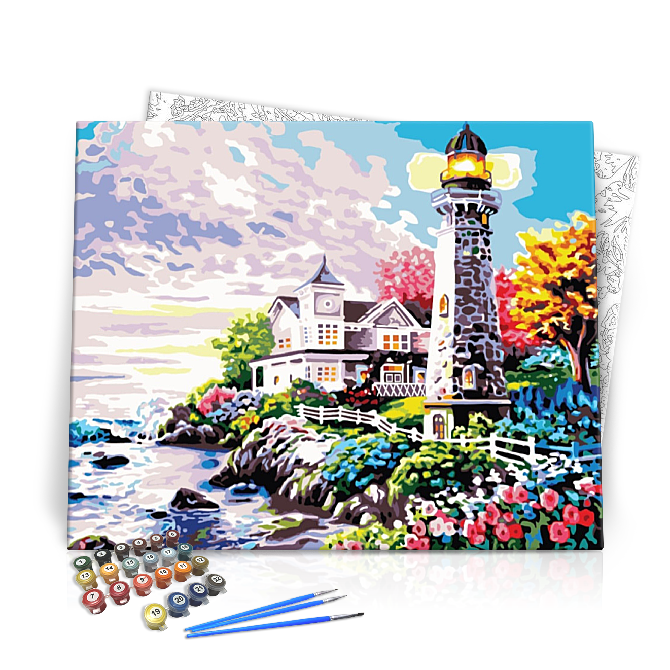 Világítótorony a Kertben - számfestő készlet