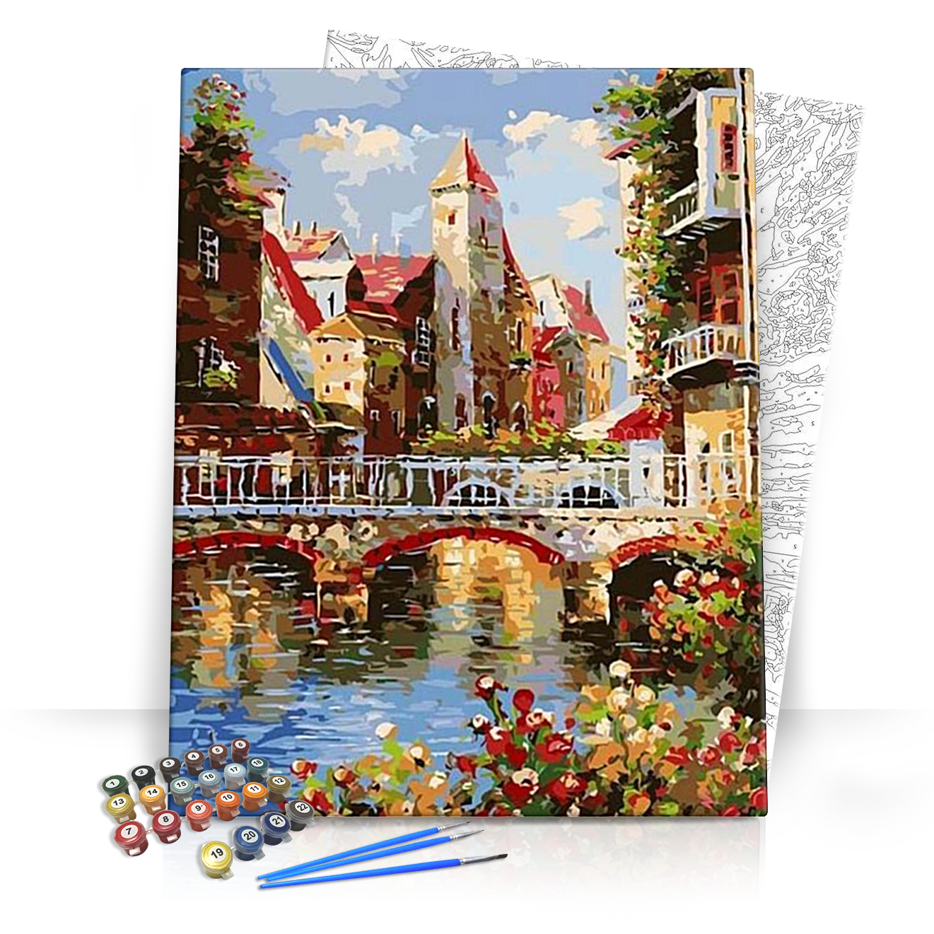 Virág Híd Amszterdamban - számfestő készlet