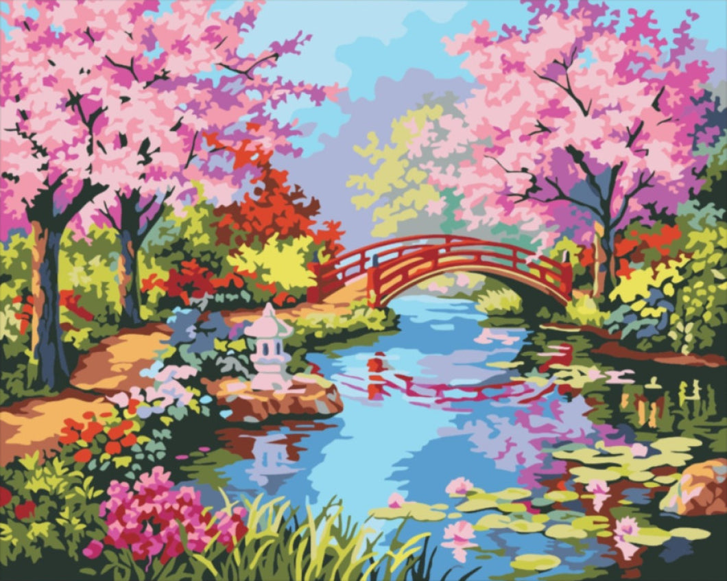 Virágos Folyó - számfestő készlet