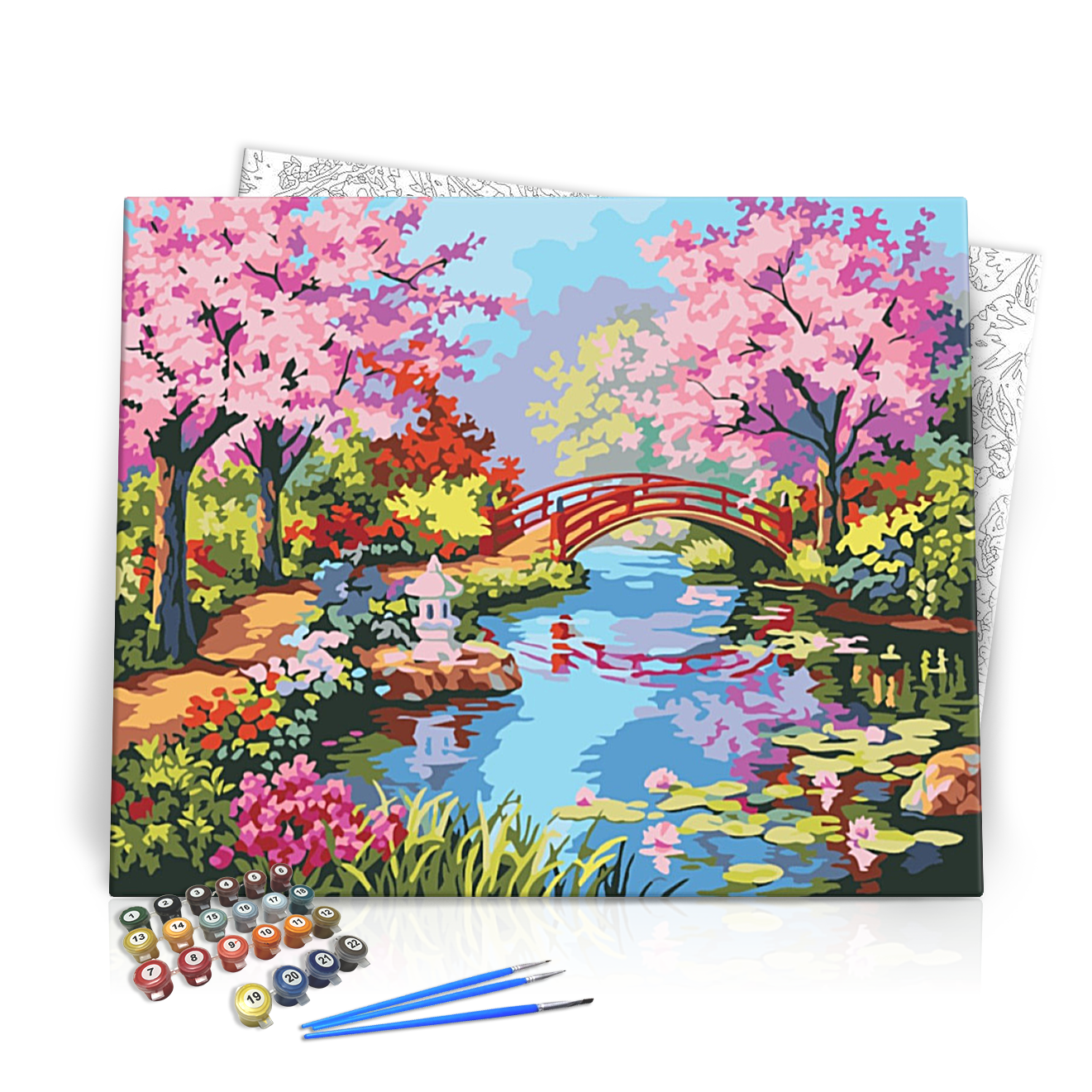 Virágos Folyó - számfestő készlet