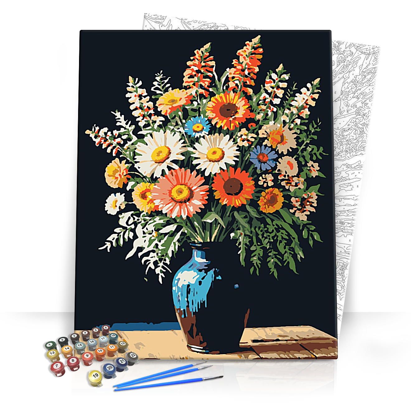 Virágzó életöröm - számfestő készlet