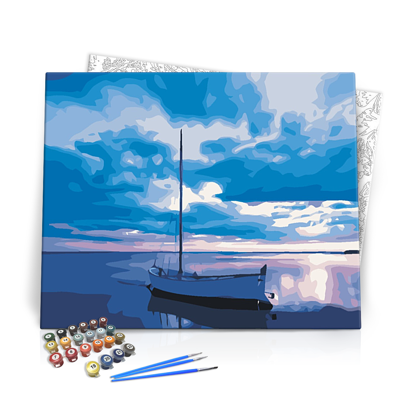 Vitorlás Kék Égboltnál - számfestő készlet