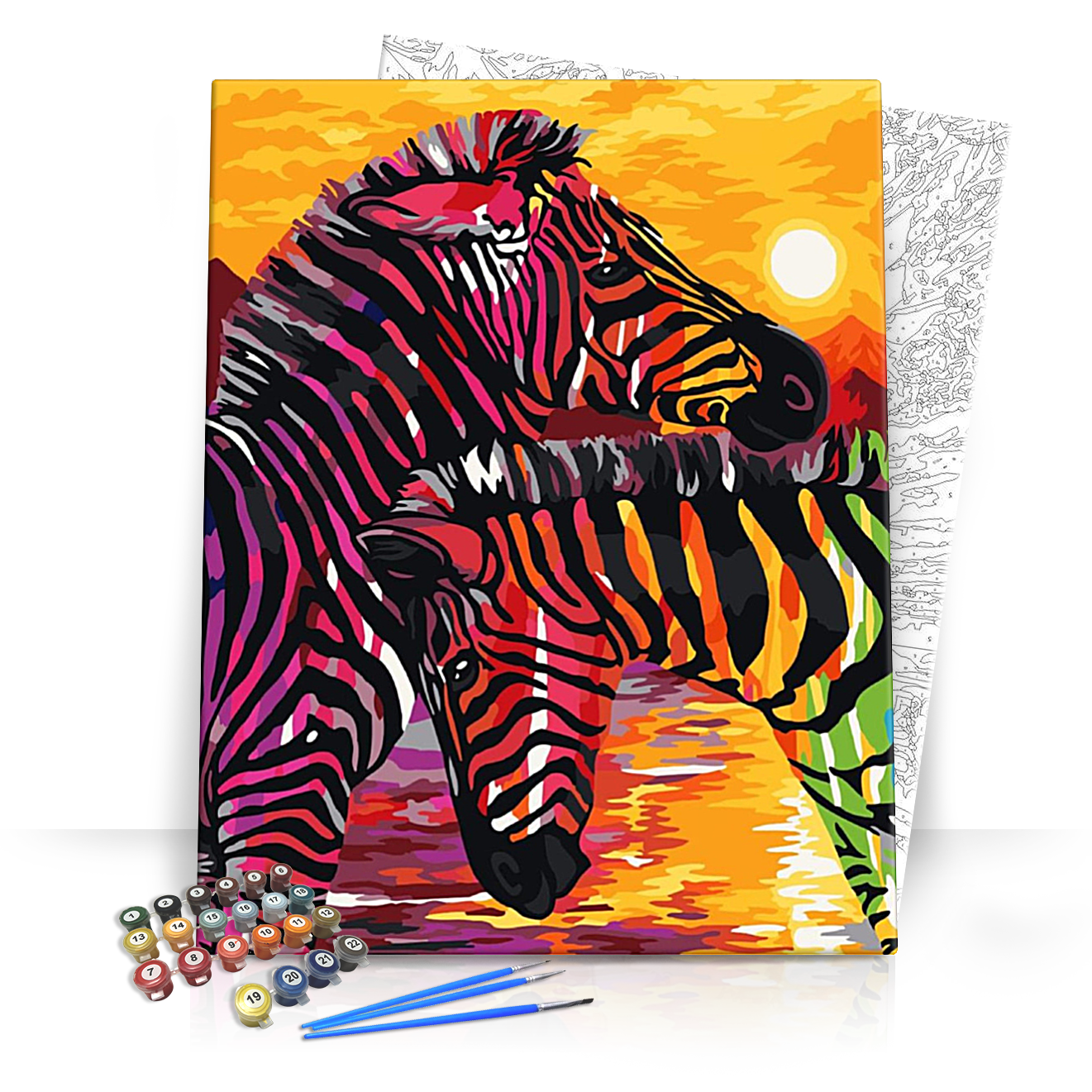 Zebrák - számfestő készlet