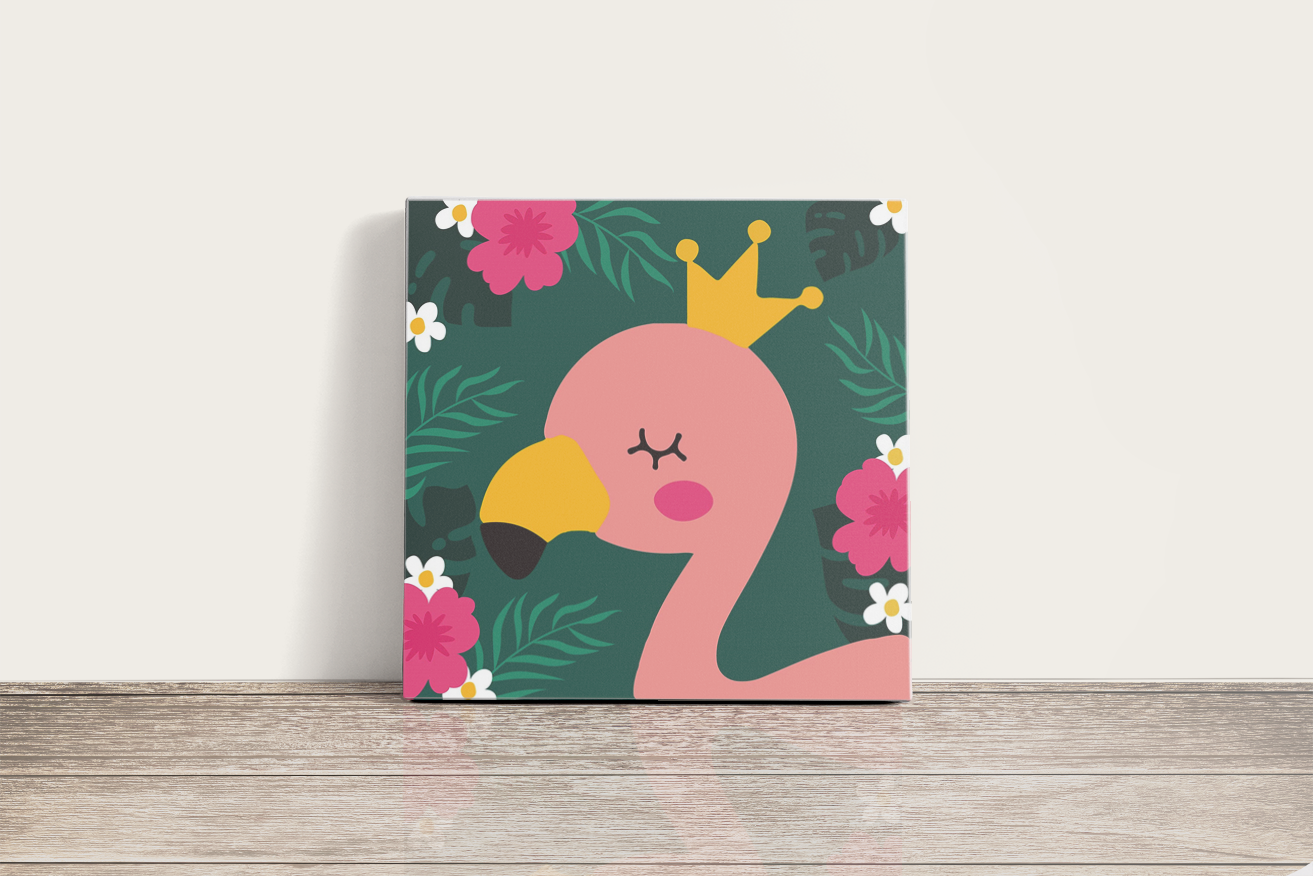 Flamingó Király - gyerek számfestő készlet