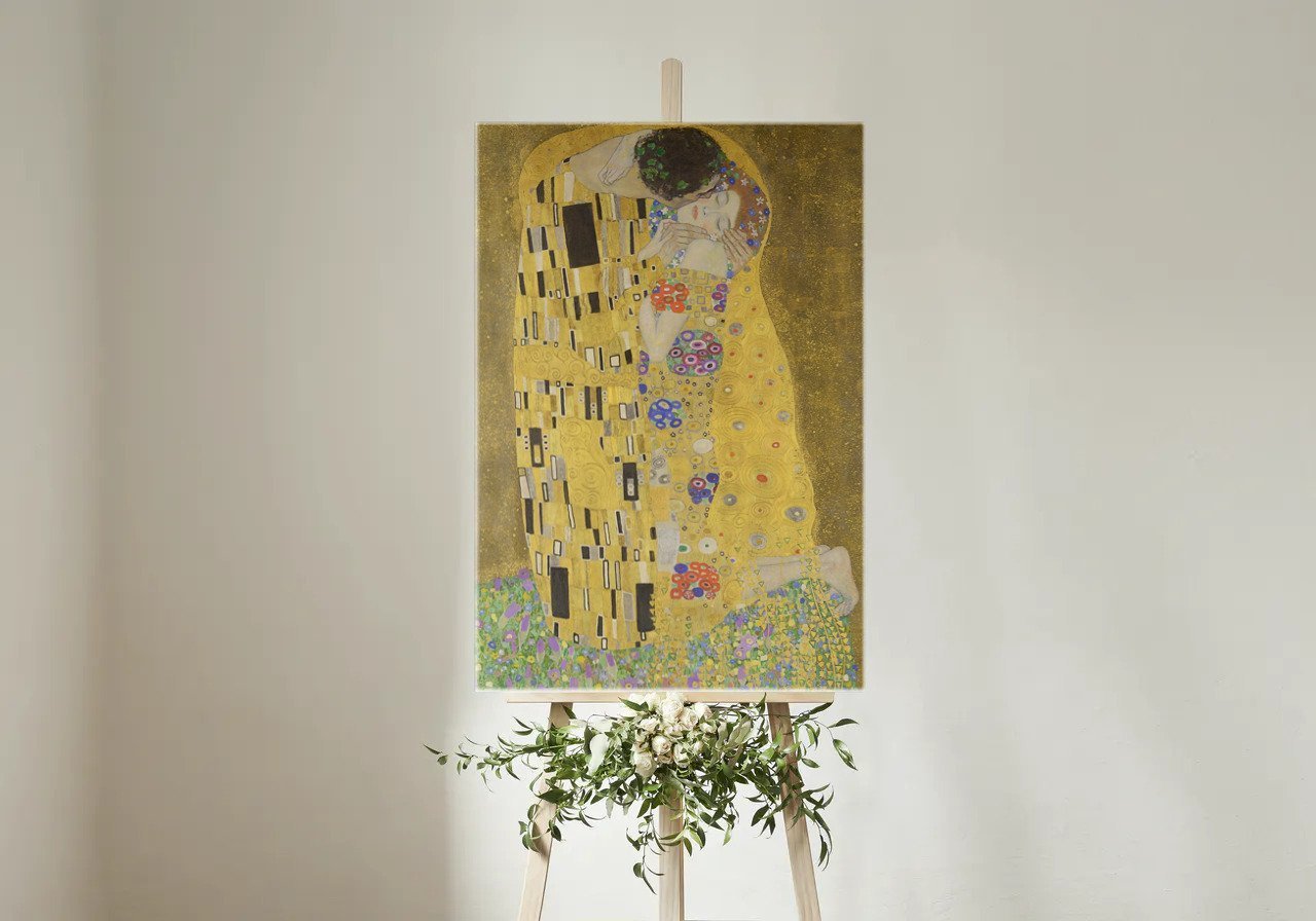 Gustav Klimt - A csók (1908) - számfestő készlet