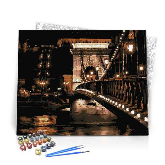 A Lánchíd éjjel - számfestő készlet