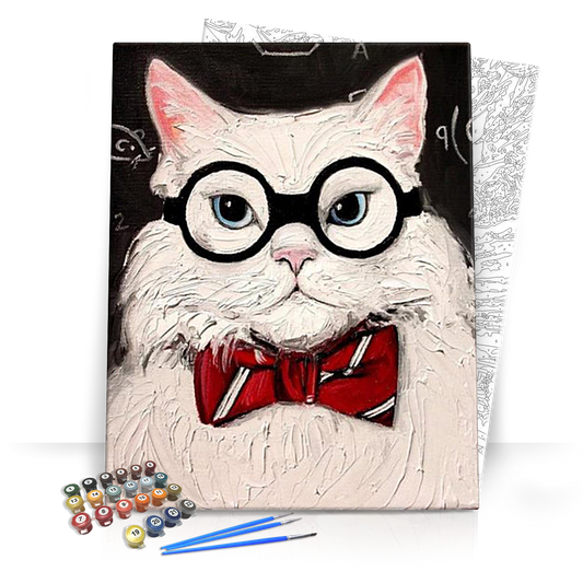 A Szemüveges Macska - számfestő készlet