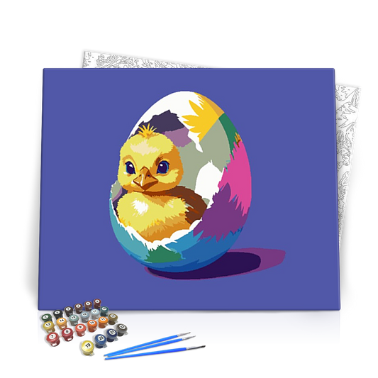 Aranyos Kiscsibe - húsvéti számfestő készlet