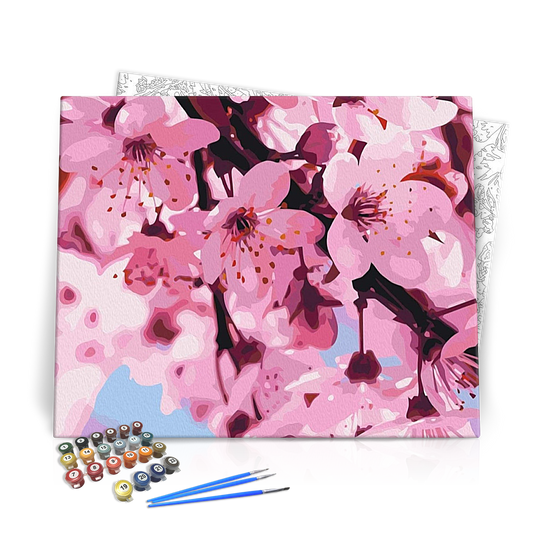 Cseresznyevirág - számfestő készlet