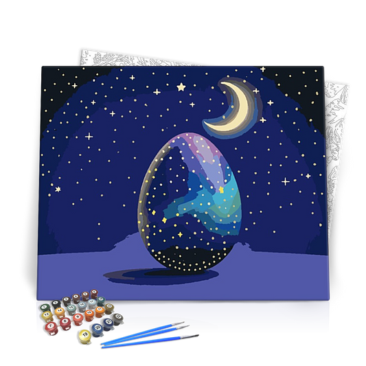 Csodálatos Éjszakai Tojás - húsvéti számfestő készlet