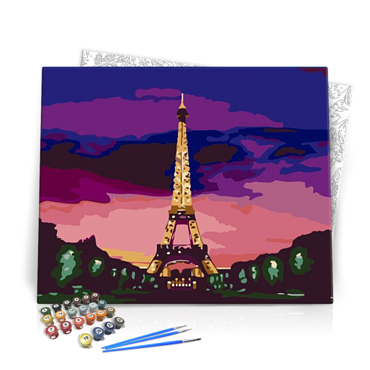 Eiffel Torony Hajnalban - számfestő készlet