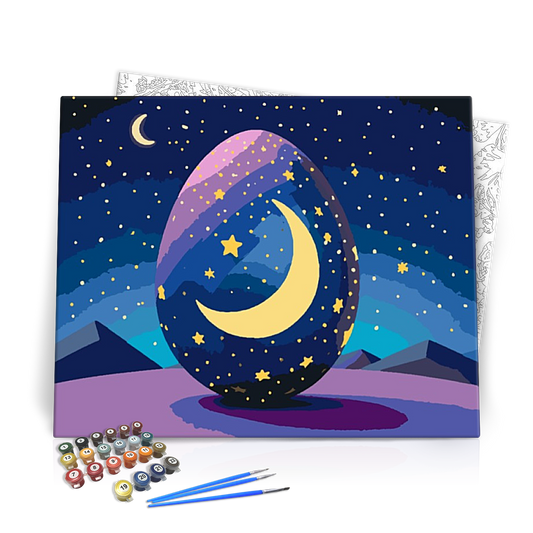 Éjszakai Égbolt Tojás - húsvéti számfestő készlet