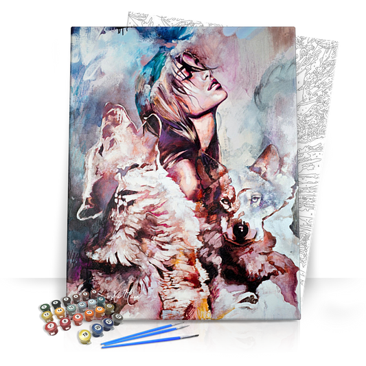 Farkasok lánya - számfestő készlet