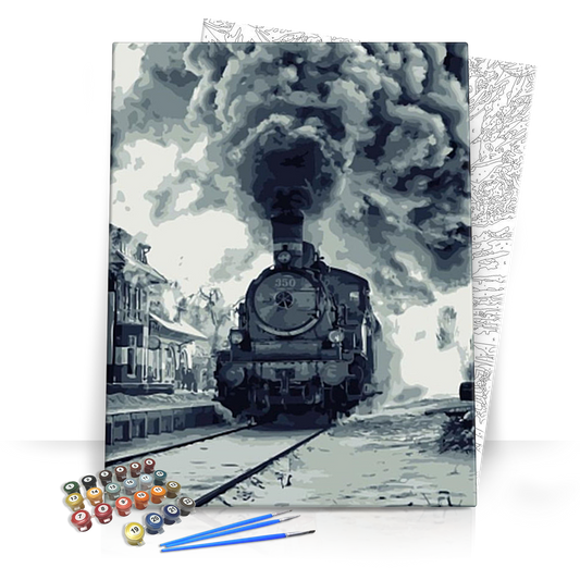 Gőzmozdony - számfestő készlet