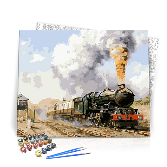 Gőzmozdony Vonat - számfestő készlet