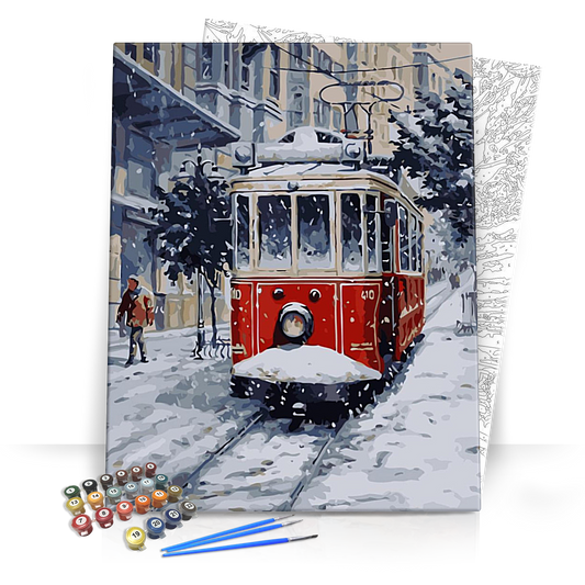 Havas villamos - számfestő készlet