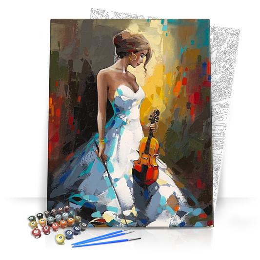 Hegedűs lány - számfestő készlet