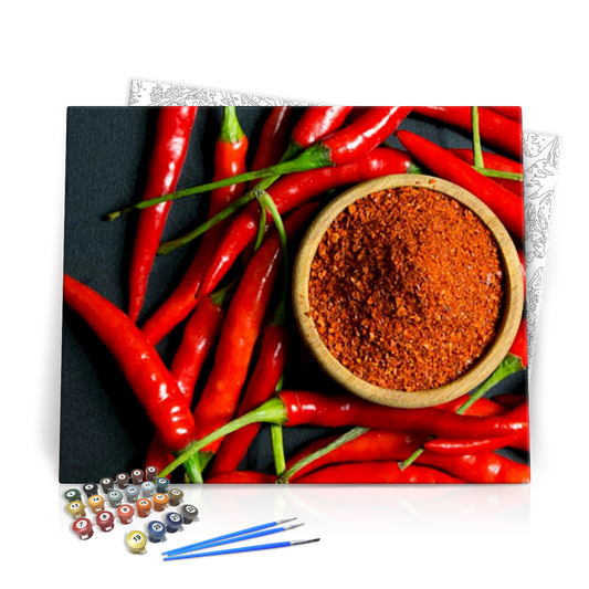 Hungarikum - Paprika - számfestő készlet