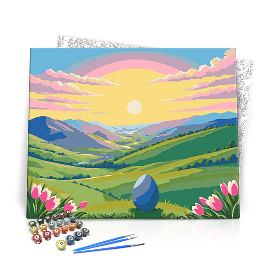 Húsvéti Panoráma - húsvéti számfestő készlet