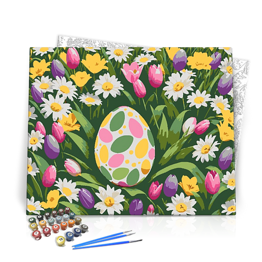 Húsvéti Tojás a Virágoskertben - húsvéti számfestő készlet