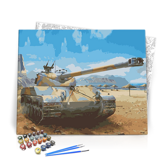 Katonai Tank - számfestő készlet