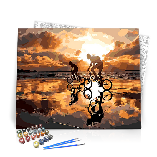Kerékpározás a Parton - számfestő készlet