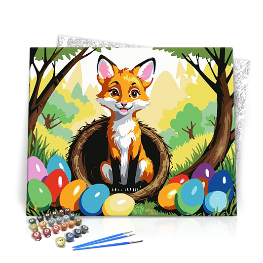 Kisróka Húsvéti Tojásokkal - húsvéti számfestő készlet