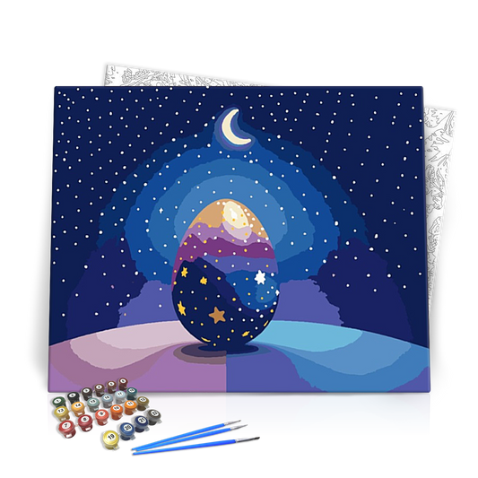 Kozmikus Tojásvarázs - húsvéti számfestő készlet