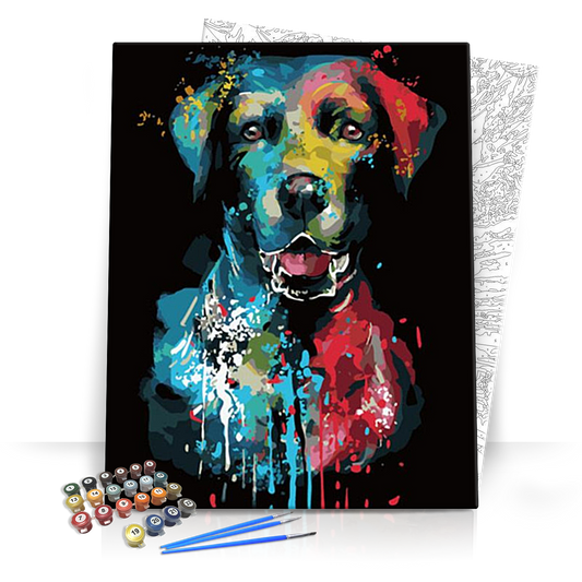 Kutyus a színekből - számfestő készlet