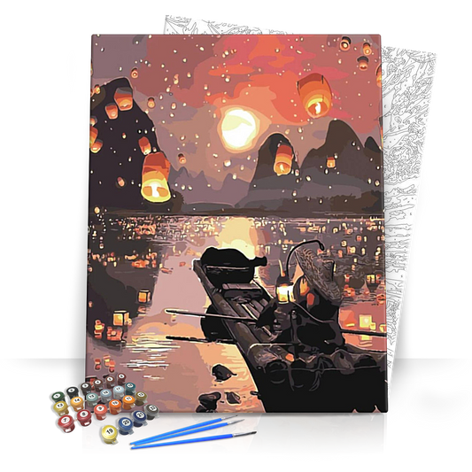 Lámpások - számfestő készlet