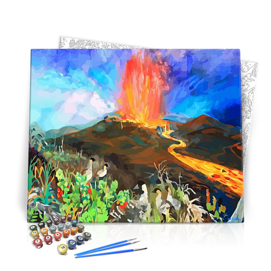 Lávafolyó - számfestő készlet