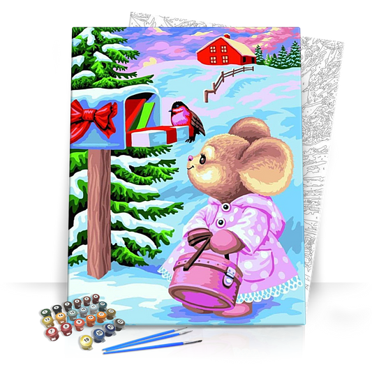 Megajándékozott kisegér - számfestő készlet