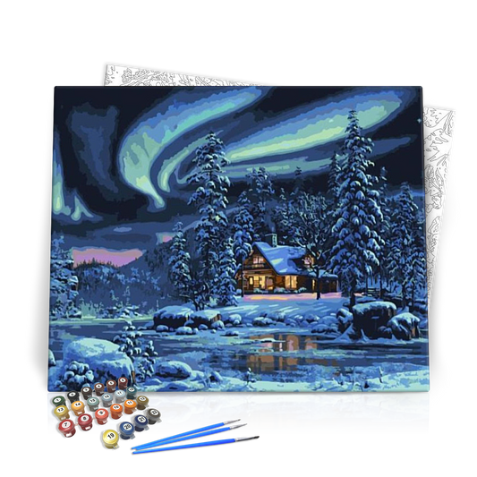 Naplemente Télen - számfestő készlet